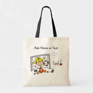 Stick Figure Female Soccer Goalie Bag