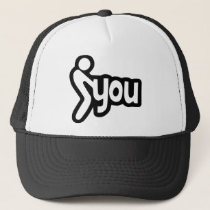 Stick Figure Fing Screw You #USAPatriotGraphics Trucker Hat