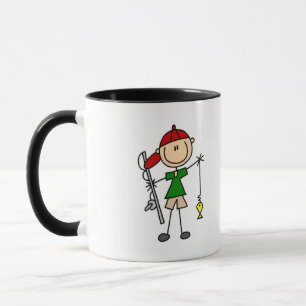 Stick Figure Fishing Tshirts and Gifts Mug