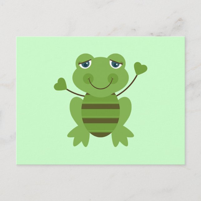 Stick Figure Frog Postcard (Front)