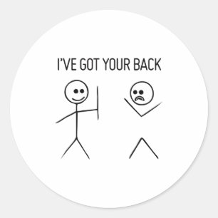 Stick Figure Funny, I Have Got Vintage Friendship Classic Round Sticker