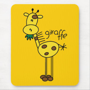 Stick Figure Giraffe T-shirts and Gifts Mouse Pad