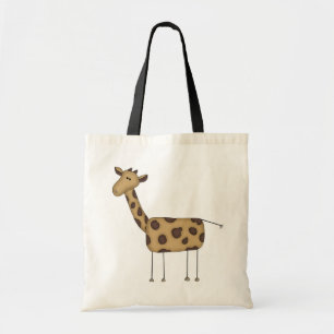 Stick Figure Giraffe Tshirts and Gifts Tote Bag