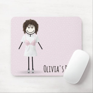 Stick Figure Girl Breast Cancer Survivor Mouse Pad