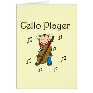 Stick Figure Girl Cello Player T-shirts and Gifts
