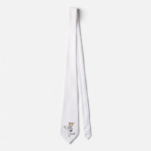 Stick Figure Girl Karate T-shirts and Gifts Tie
