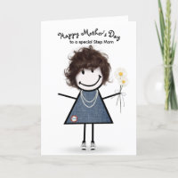 Stick Figure Girl Mother's Day for Stepmom