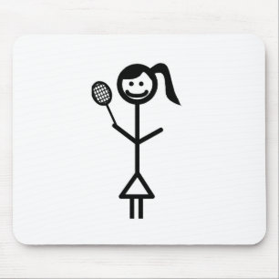Stick Figure Girl Mouse Pad