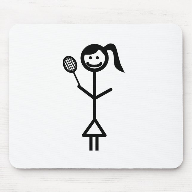 Stick Figure Girl Mouse Pad (Front)