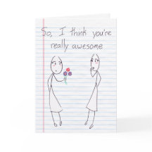 Stick Figure Girl to Girl Valentine