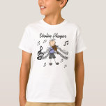 Stick Figure Girl Violin Player T-shirts and Gifts<br><div class="desc">If you play the violin or know someone who does,  you'll love this cute stick figure girl violin player design on violin player T-shirts,  mugs,  bags,  cards,  stickers,  keychains,  magnets,  pillows,  journals,  binders,  and other items for violin players!</div>