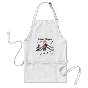 Stick Figure Girl Violin Player T-shirts and Gifts Standard Apron