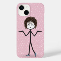 Stick Figure Girl With Polka Dots