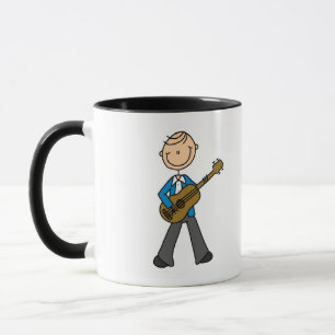 Stick Figure Guitar Player Tshirts and Gifts Mug
