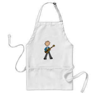 Stick Figure Guitar Player Tshirts and Gifts Standard Apron