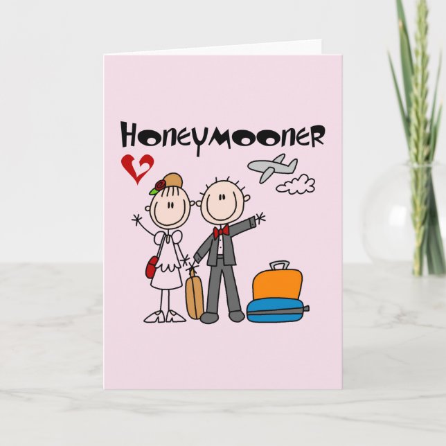 Stick Figure Honeymooner T-shirts and Gifts Card (Front)