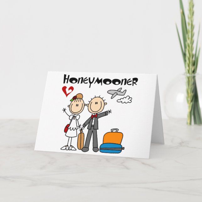 Stick Figure Honeymooner T-shirts and Gifts Card (Front)