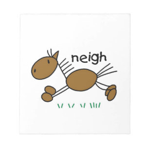 Stick Figure Horse T-shirts and Gifts Notepad