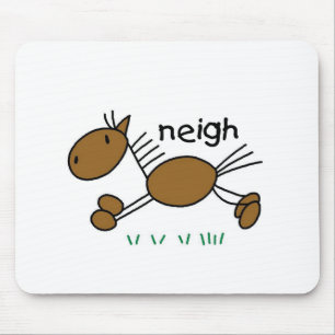 Stick Figure Horse Tshirts and Gifts Mouse Pad