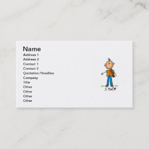 Stick Figure Hunter Business Card