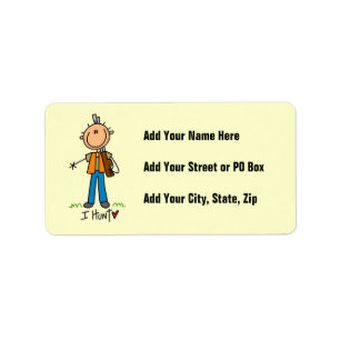 Stick Figure Hunter Label