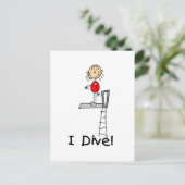 Stick Figure I Dive Tshirts and Gifts Postcard (Standing Front)