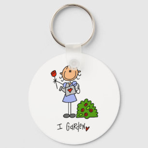 Stick  Figure I Garden T-shirts and Gifts Key Ring
