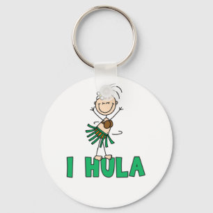 Stick Figure I Hula T-shirts and Gifts Key Ring