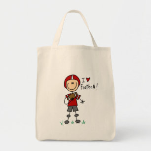 Stick Figure I Love Football T-shirts and Gifts Tote Bag