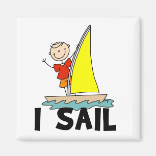 Stick Figure I Sail T-shirts and gifts Magnet