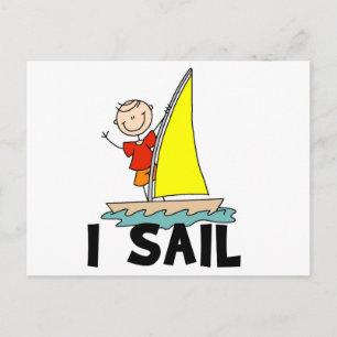 Stick Figure I Sail T-shirts and gifts Postcard