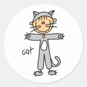 Stick Figure In Cat Suit Sticker