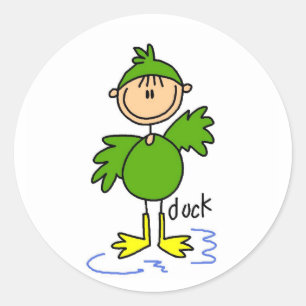 Stick Figure In Duck Suit Sticker