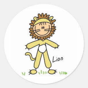 Stick Figure In Lion Suit Sticker