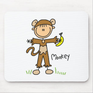 Stick Figure In Monkey Suit Mousepad