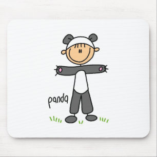 Stick Figure In Panda Suit Mousepad