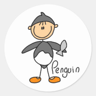 Stick Figure In Penguin Suit Sticker