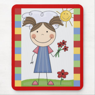 Stick Figure Kids Cards and Gifts Mouse Pad