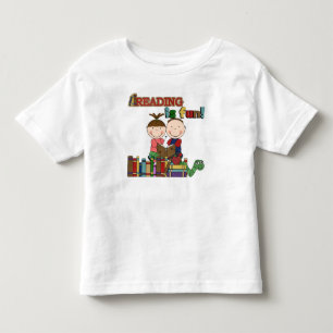 Stick Figure Kids Reading is Fun Toddler T-Shirt