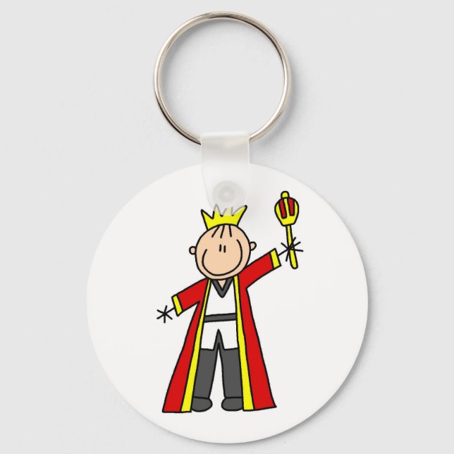 Stick Figure King Key Ring (Front)