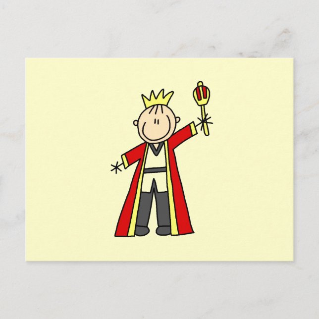 Stick Figure King Postcard (Front)