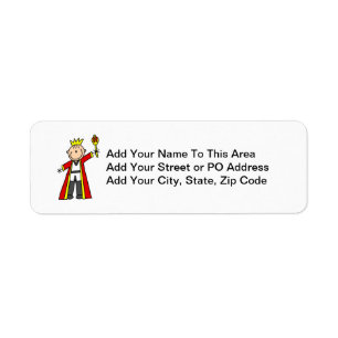 Stick Figure King Return Address Label