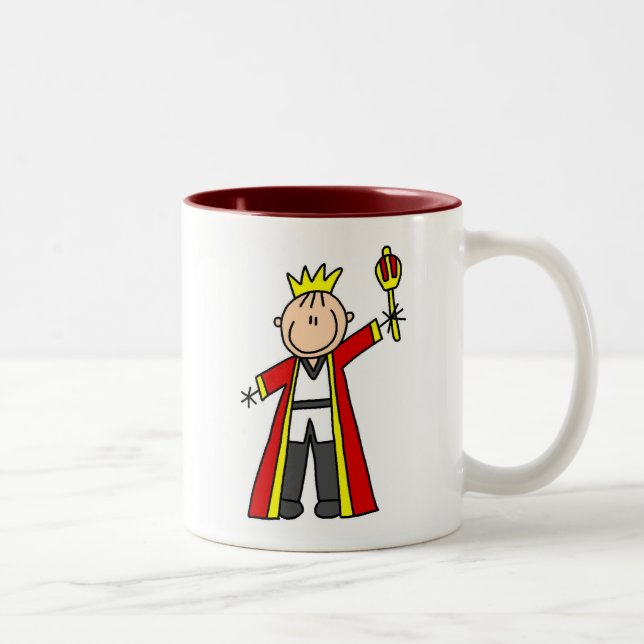 Stick Figure King Two-Tone Coffee Mug (Right)