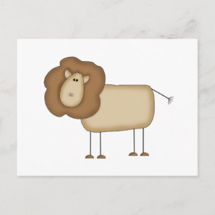 Stick Figure Lion Tshirts and Gifts Postcard