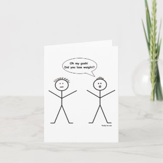 Stick Figure Lose Weight Notecard