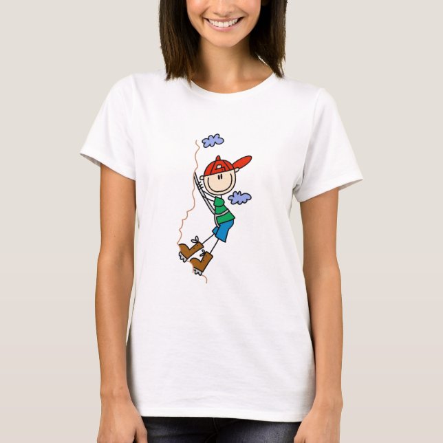 Stick Figure Mountain Climbing Tshirts and Gifts (Front)