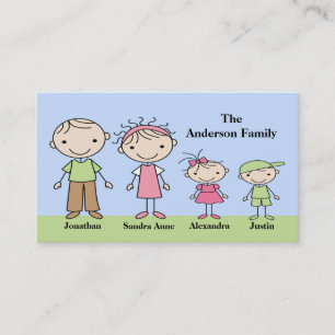 Stick Figure Mummy Calling Cards