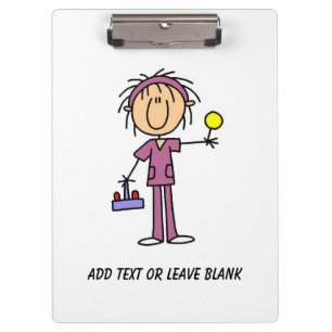 Stick Figure Nurse Clipboard