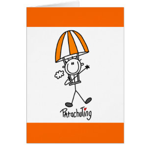 Stick Figure Parachuting T-shirts and Gifts
