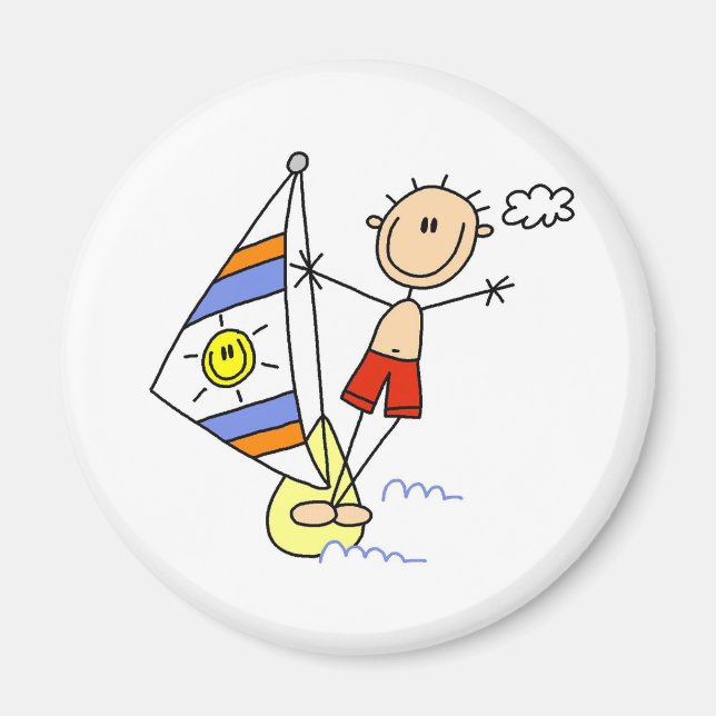 Stick Figure Parasailing Magnets (Front)